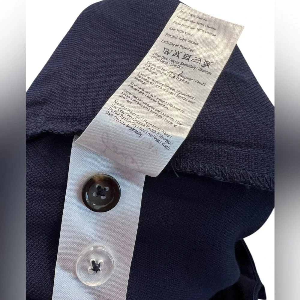 Joules Wide Leg Cropped Tie Belt Pants Navy Blue Size 8 Corpcore, Academia - Picture 10 of 10